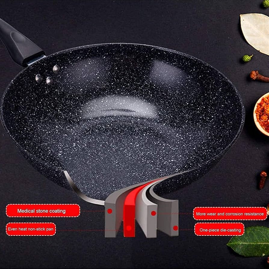 Amazon｜中華鍋の炒め物、ノンスティックフライパンステーキ